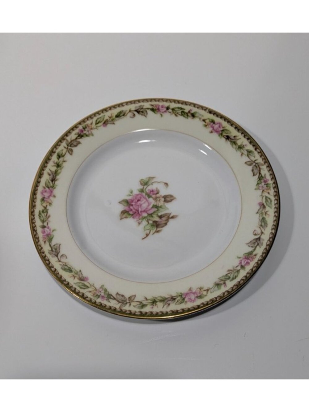 Footo China Floral Bread Butter Side Plate Gold Trim Occupied Japan 6.25 inch